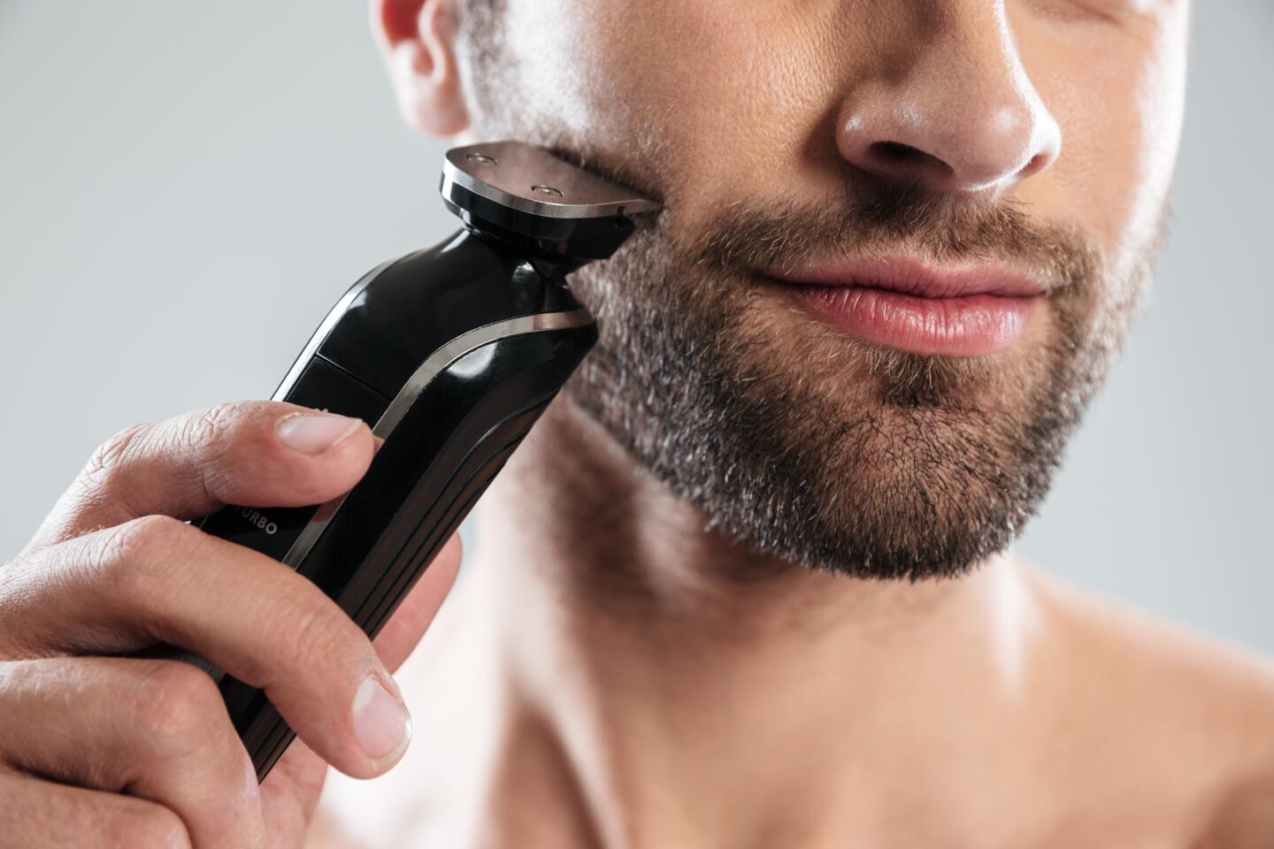 If you have acne spots use an electric shaver