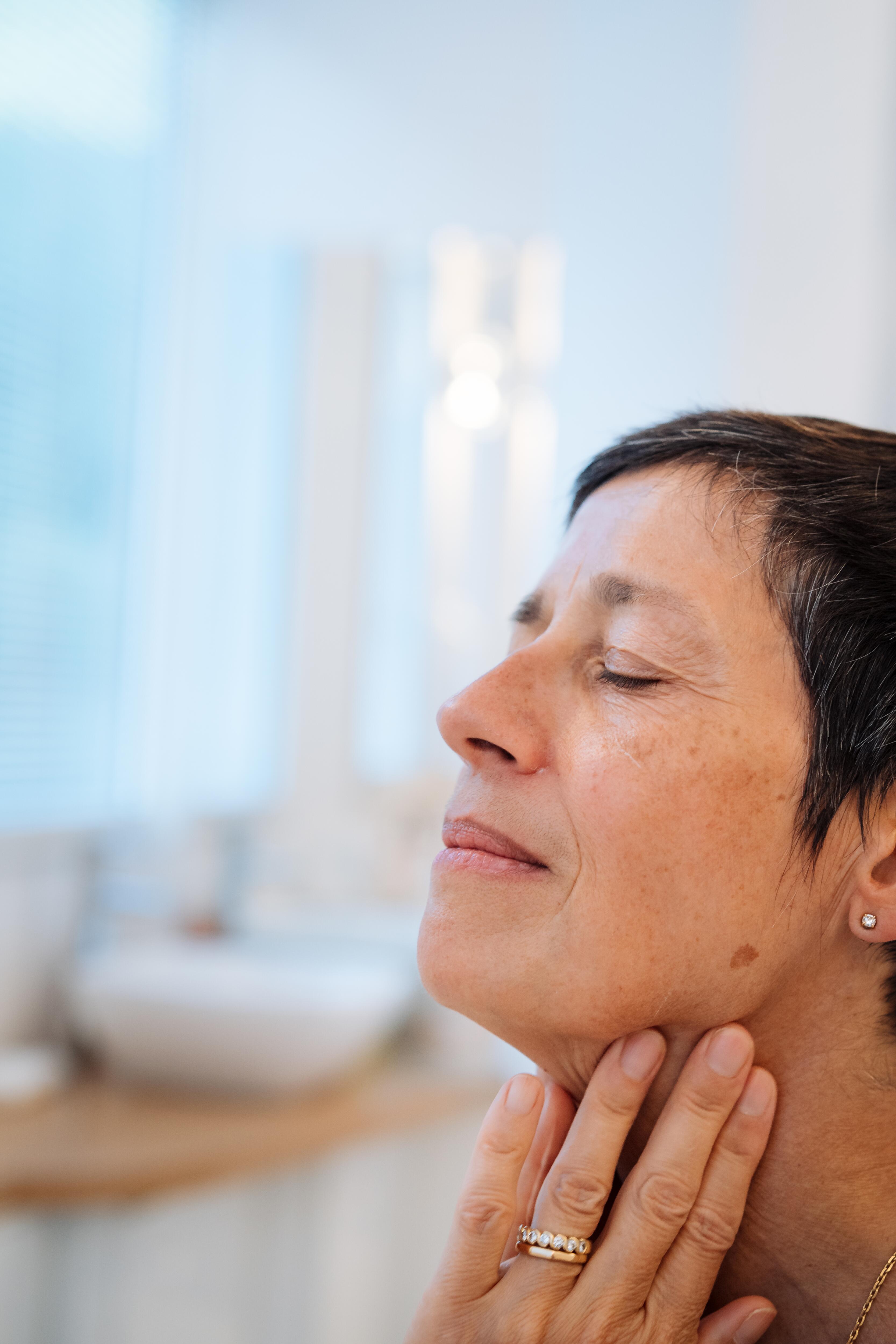 Françoise, patiente à la Station thermale d’Avène en cure post-cancer