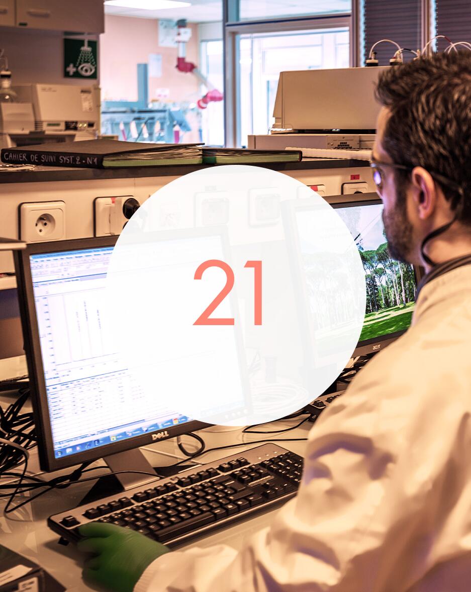 21 is the number of safety assessments conducted on each ingredient, on the formula and on the packaging.