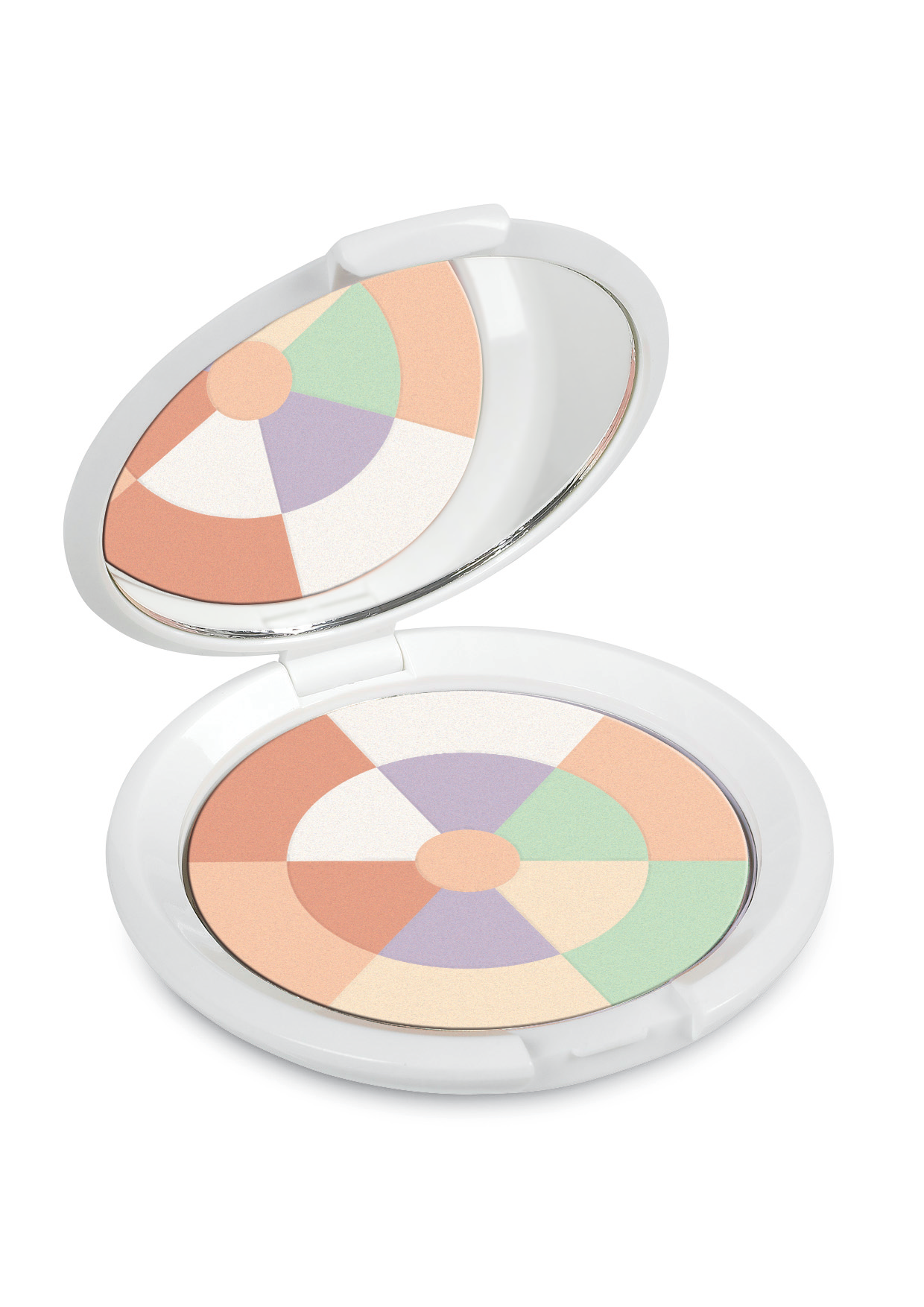 Delikatnie opalizujące adaptacyjne odcienie (zielony, fiołkowy, biały i beżowy).