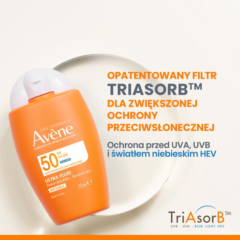 Wysoka ochrona przeciwsłoneczna Ultra Fluid niewidoczny na skórze SPF50