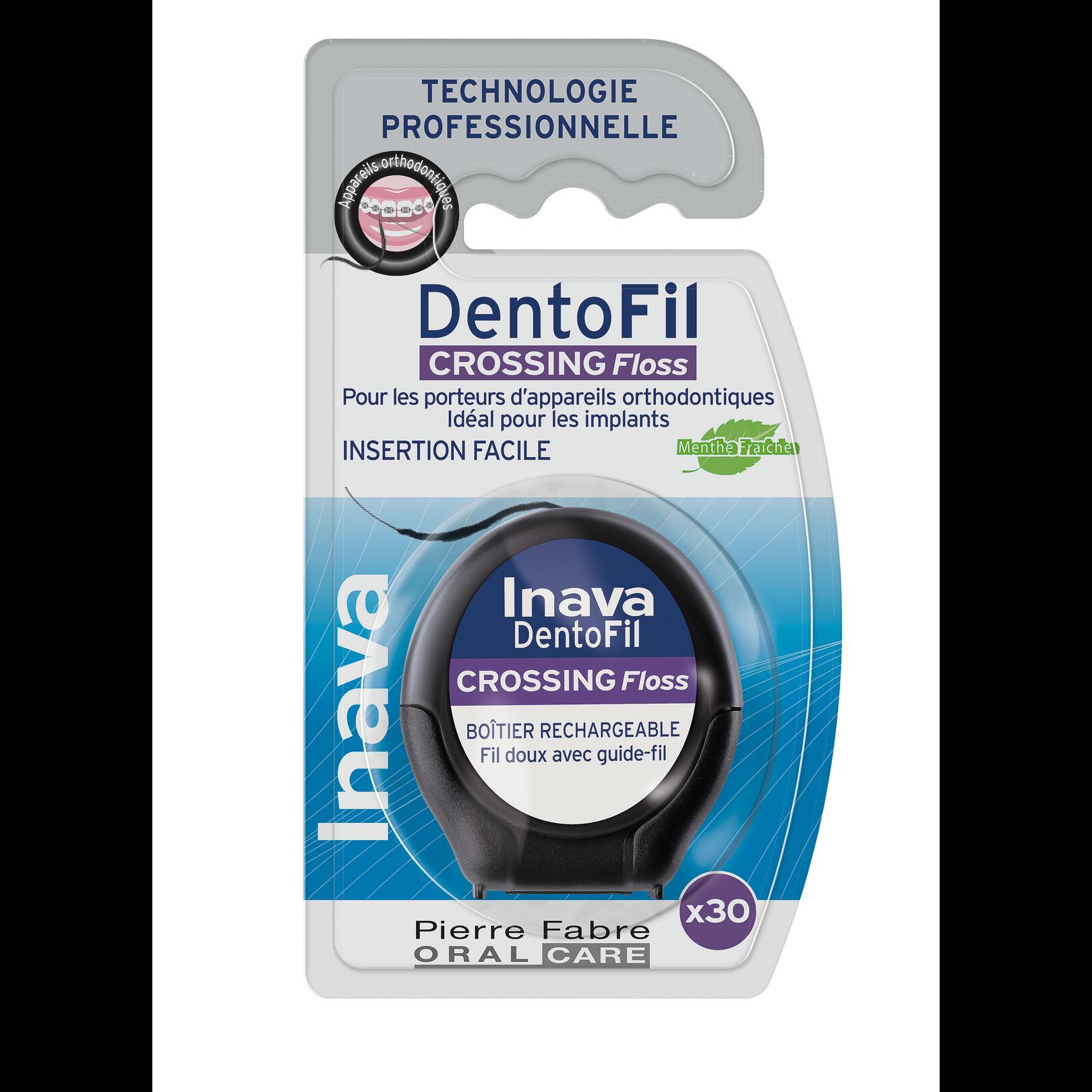 Inava DENTOFIL Crossing Floss - fil dentaire pour appareils ortho ou implants