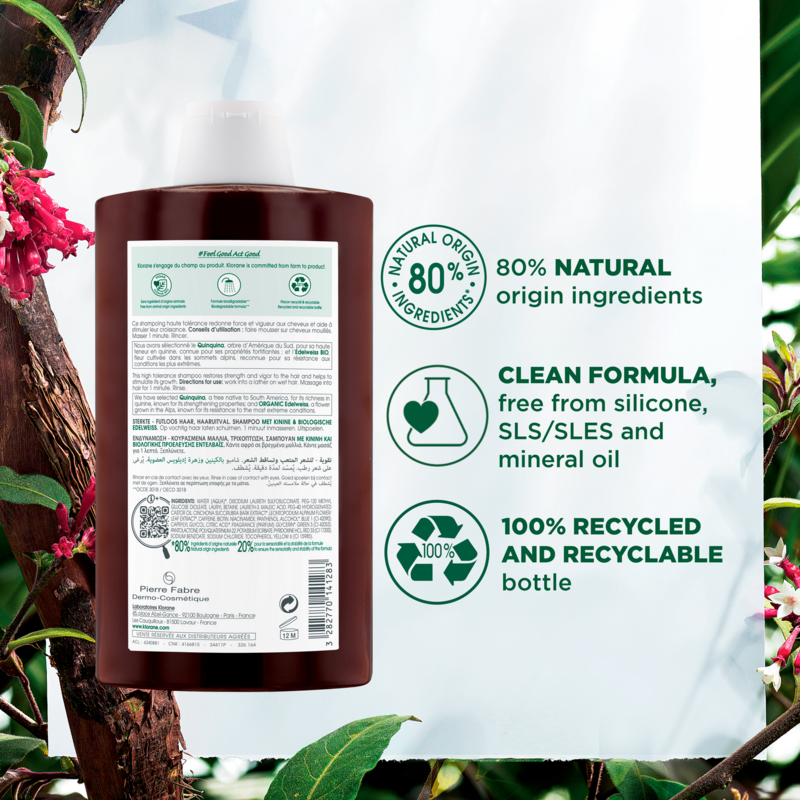 Strengthening Shampoo with Quinine & Organic Edelweiss - Thinning hair