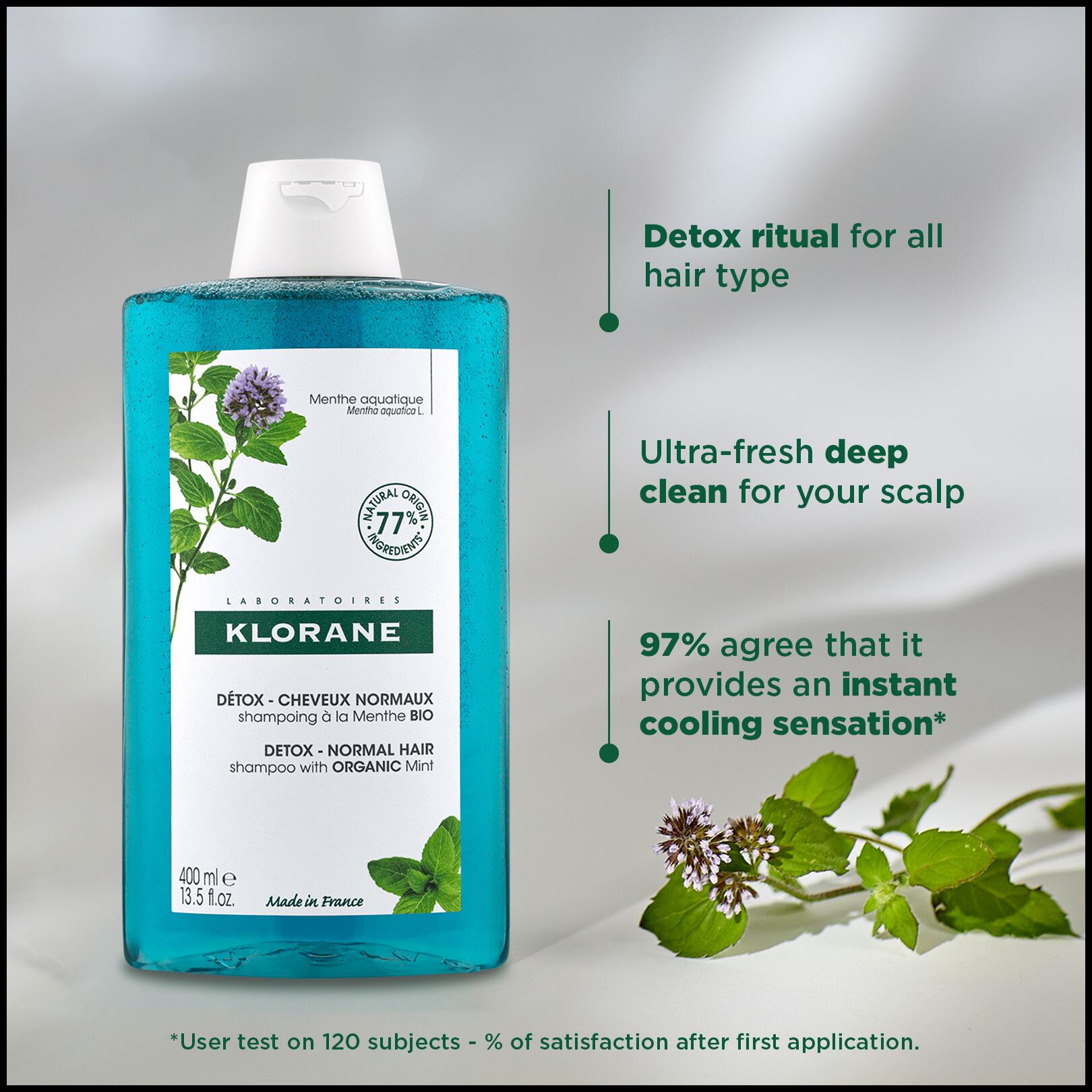 Detox Shampoo with Organic Mint All hair types Klorane