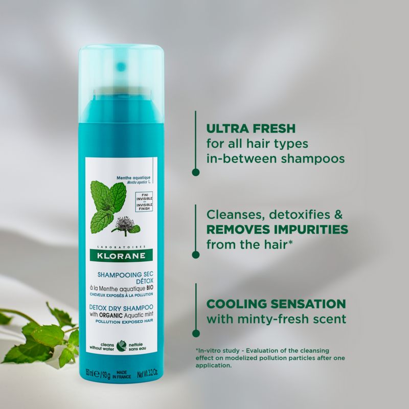 Detox Dry Shampoo with Organic Aquatic Mint - All hair types