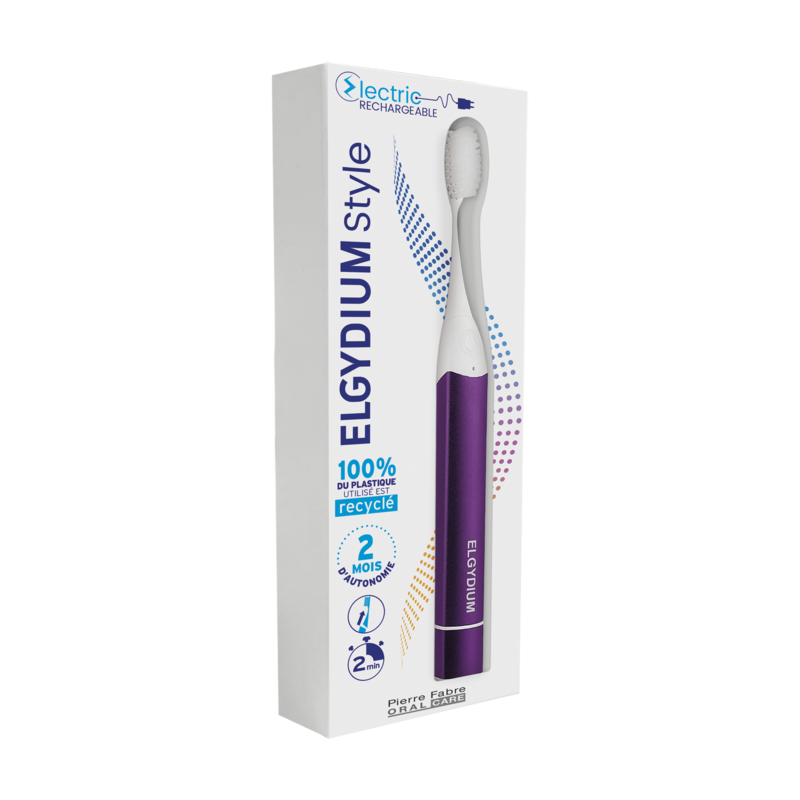 ELGYDIUM Style Electric - Brosse à dents électrique rechargeable