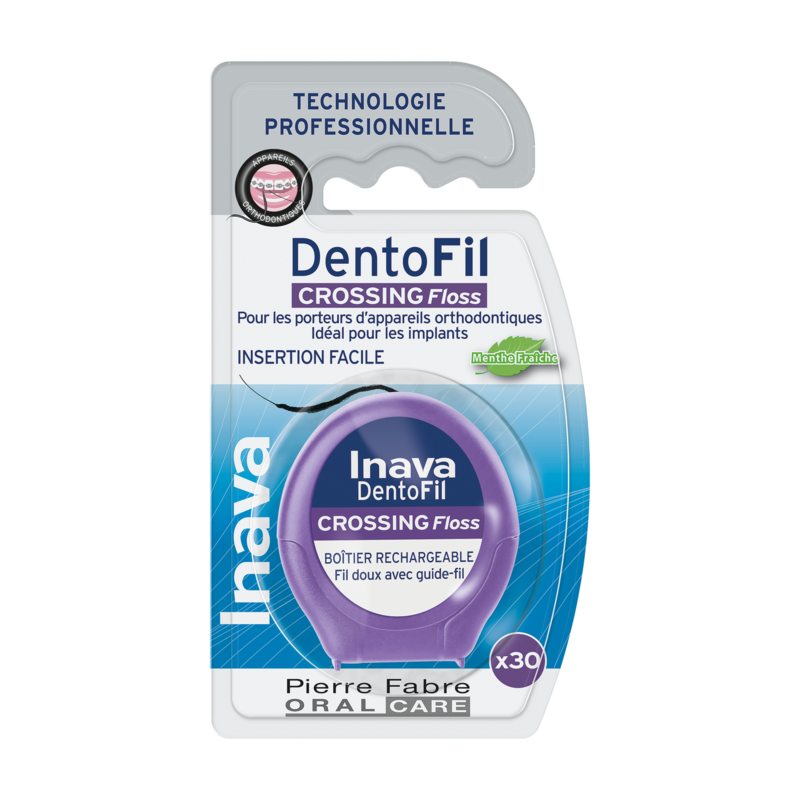 Inava DENTOFIL Crossing Floss - fil dentaire pour appareils ortho ou implants