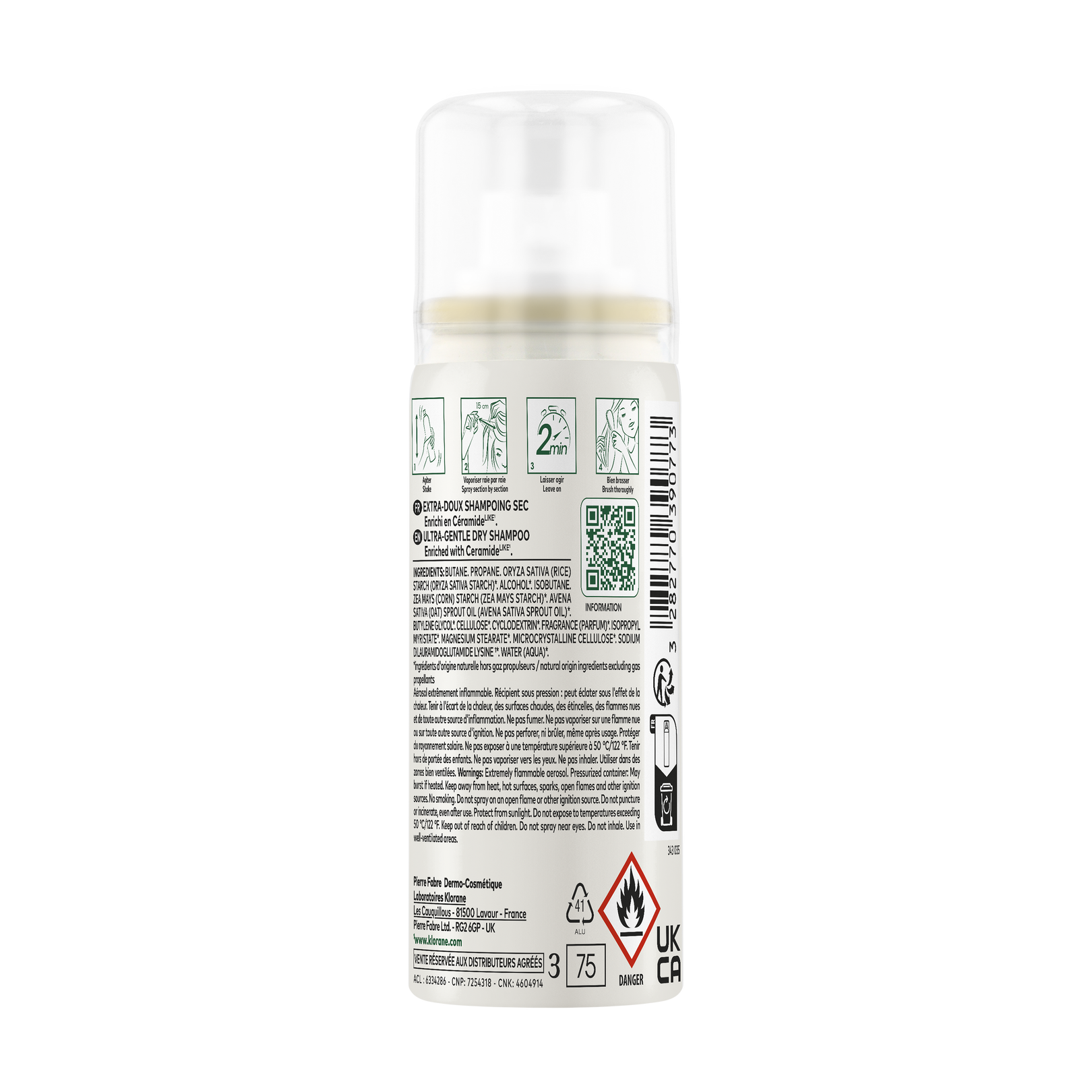 Shampoing sec à l'Avoine et Céramide LIKE