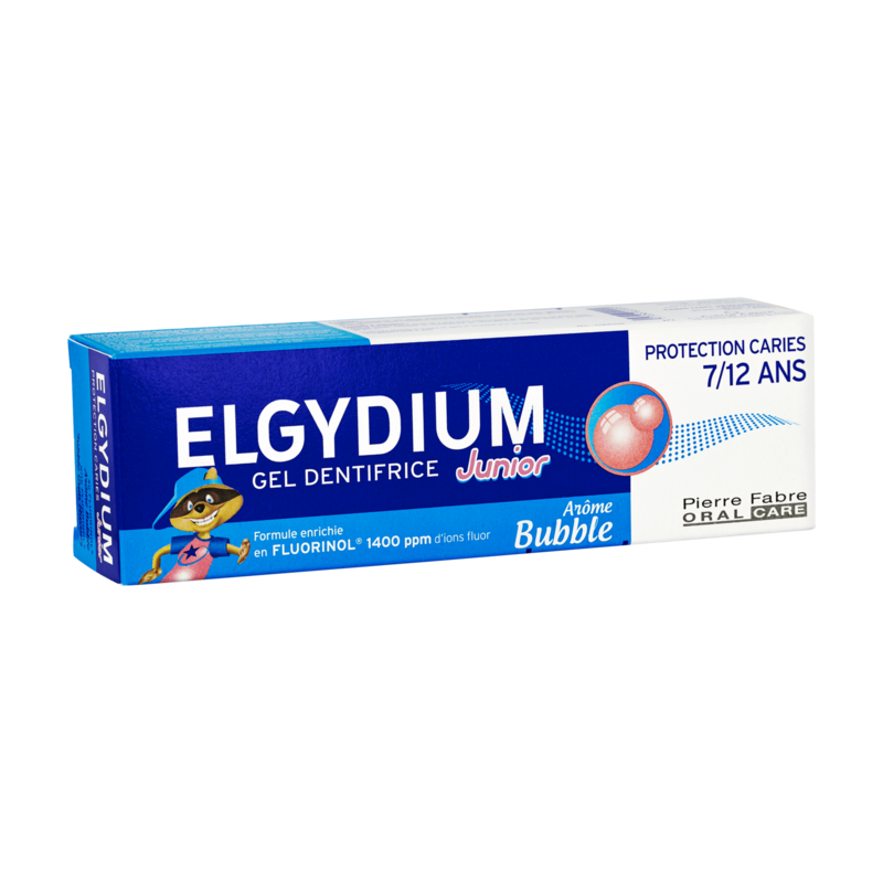 ELGYDIUM Junior Bubble 7/12 ans - dentifrice enfant 