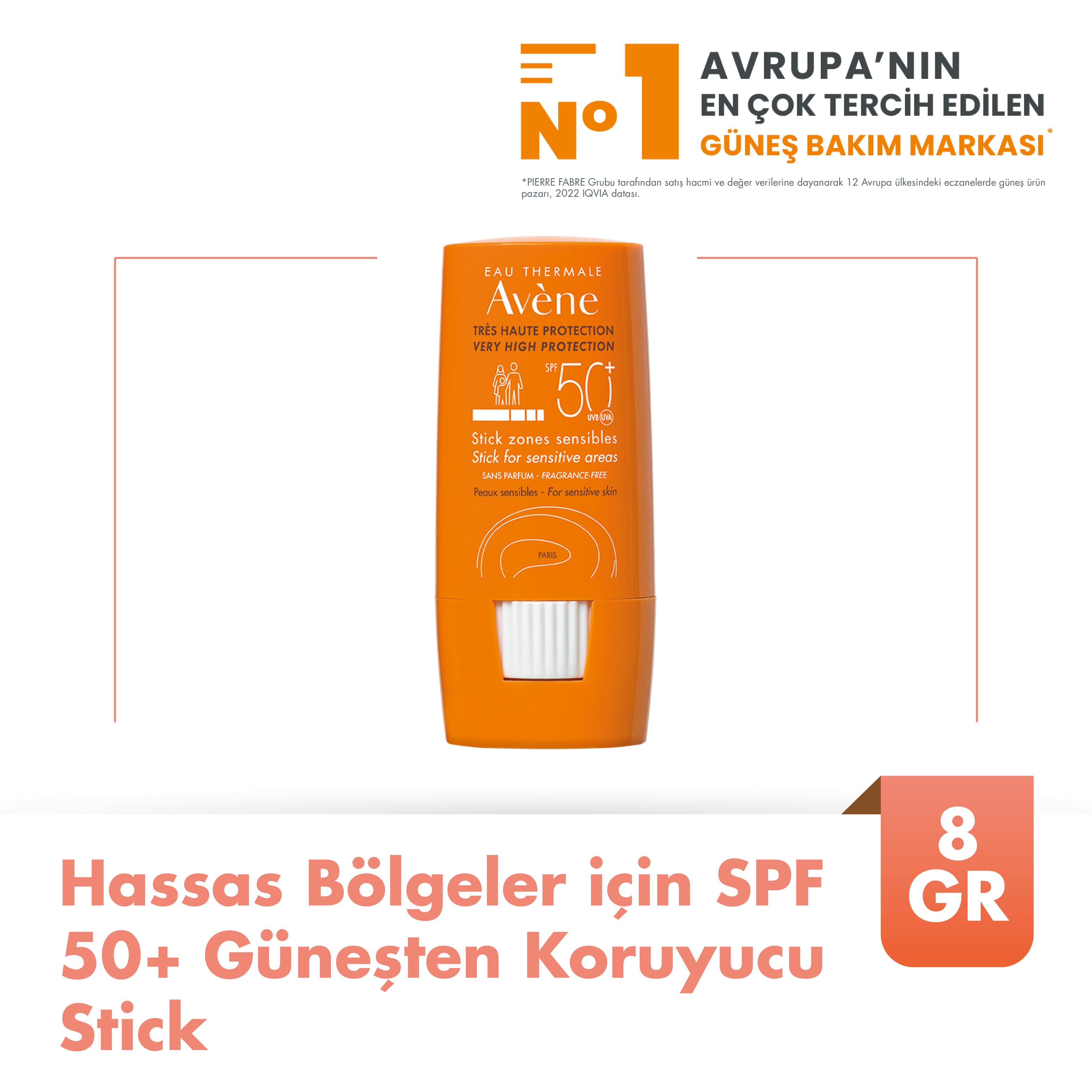 Hassas Bölgeler için SPF 50+ Güneşten Koruyucu Stick