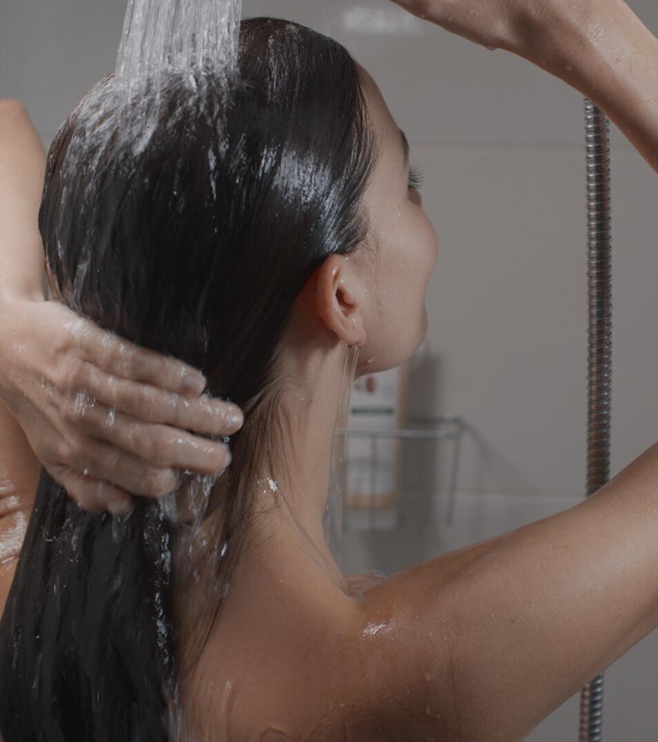 Washing your hair regularly removes pollution and sweat residue that can clog pores and prevent optimal growth. But you also shouldn’t wash it too much!