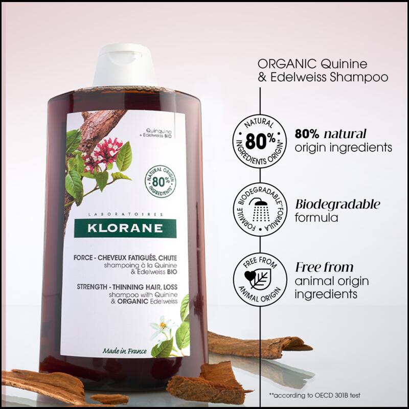 Strengthening Shampoo with Quinine & Organic Edelweiss - Thinning hair