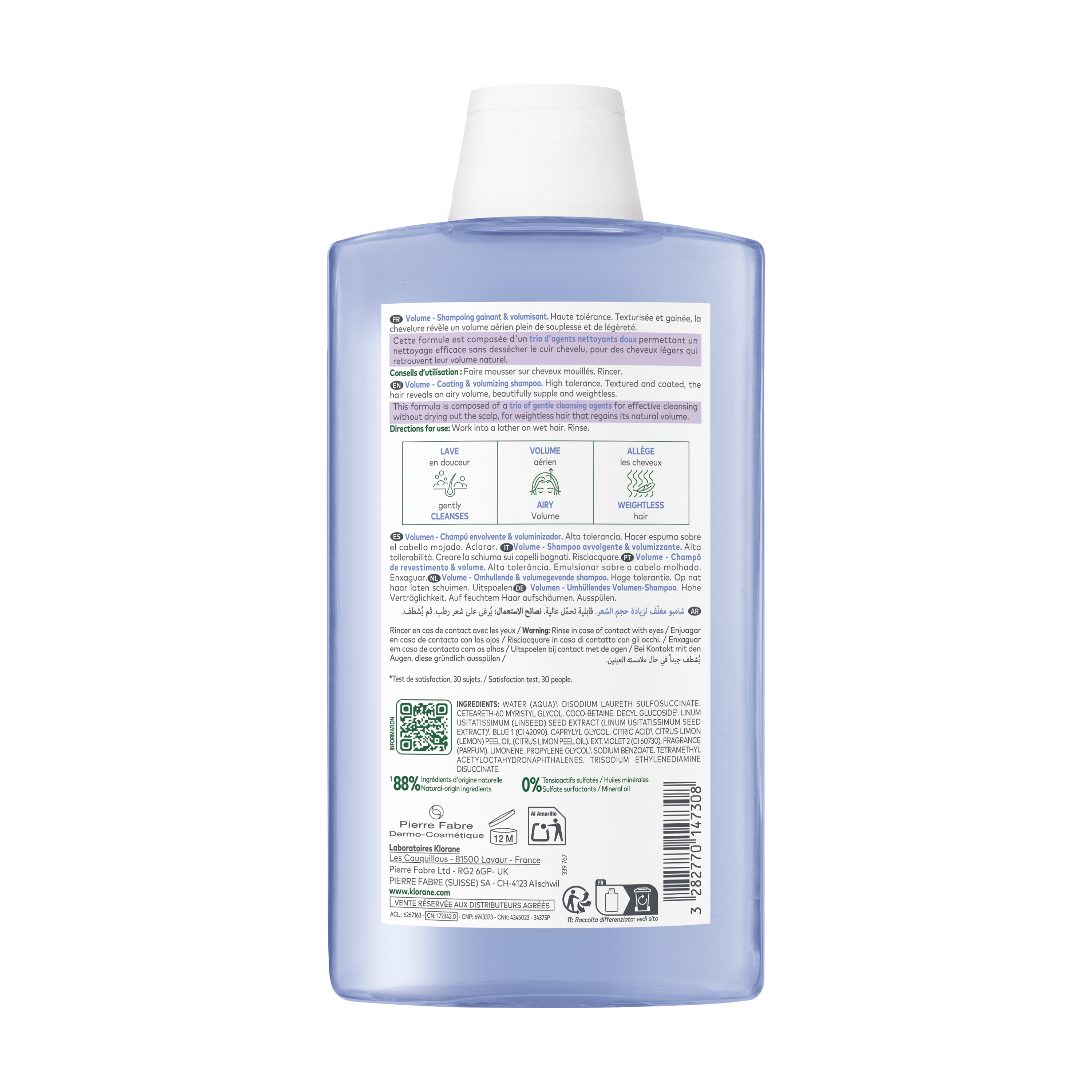 VOLUME Shampoing gainant et volumisant