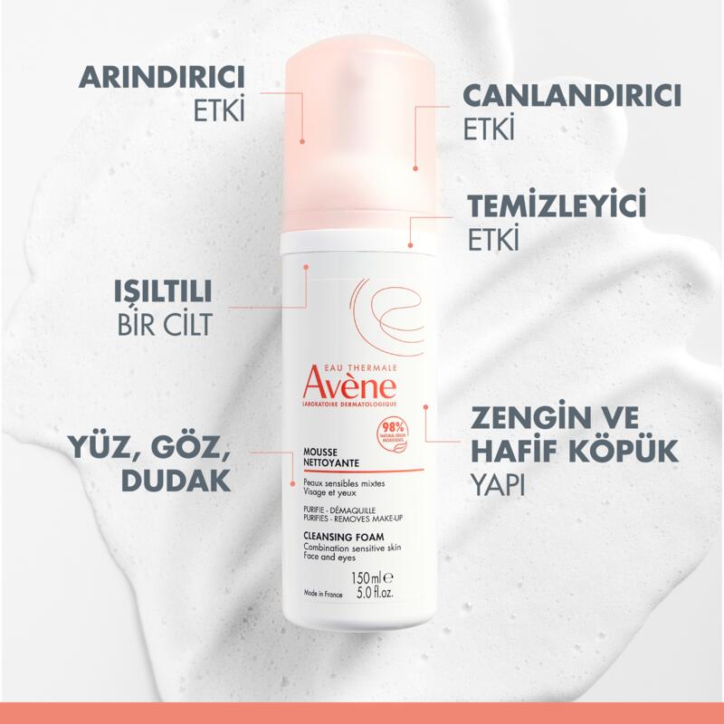 Avène Cleansing Foam Normal Ve Karma Hassas Ciltler İçin Temizleme Köpüğü
