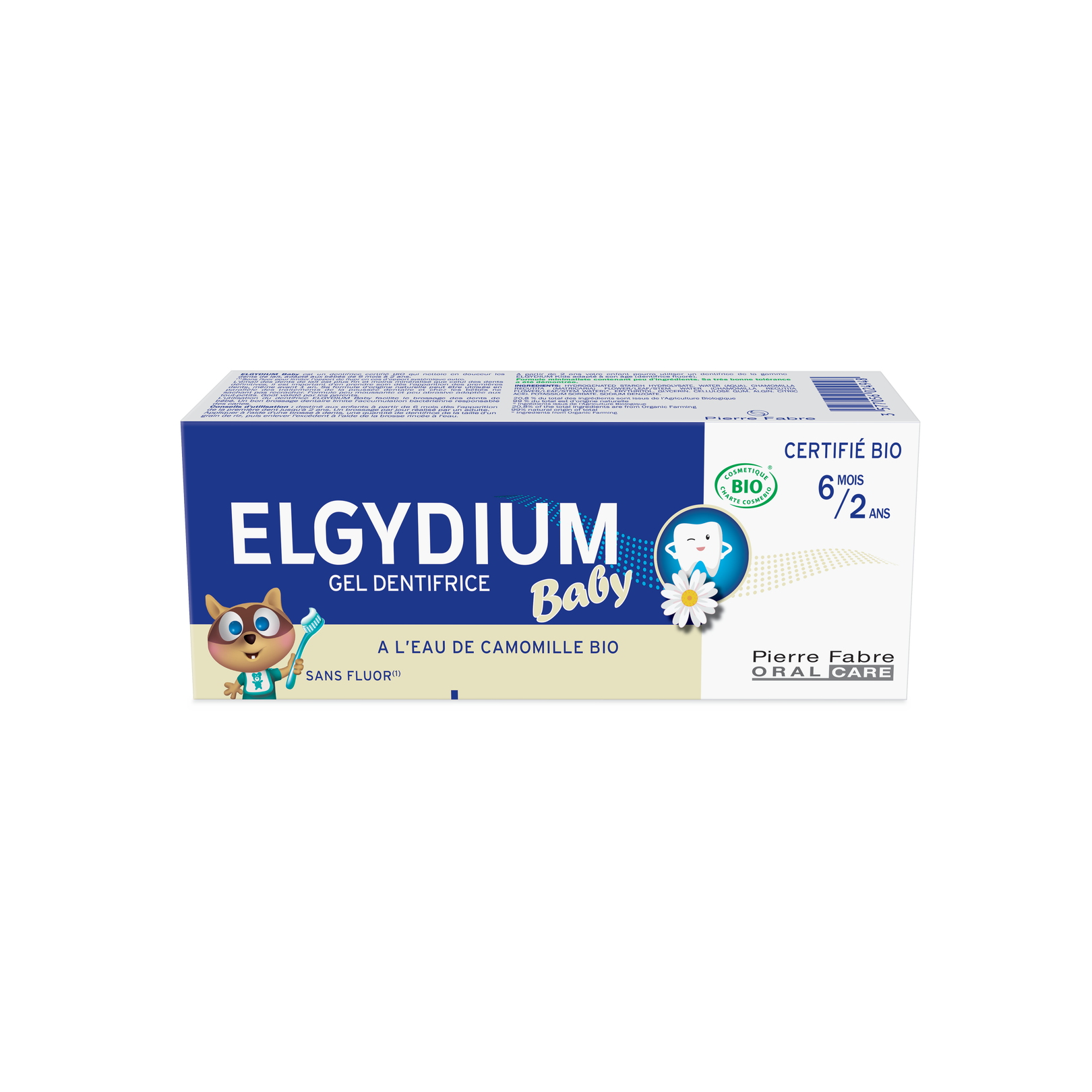 ELGYDIUM Baby - Dentifrice bébé 6 mois /2 ans - certifié BIO