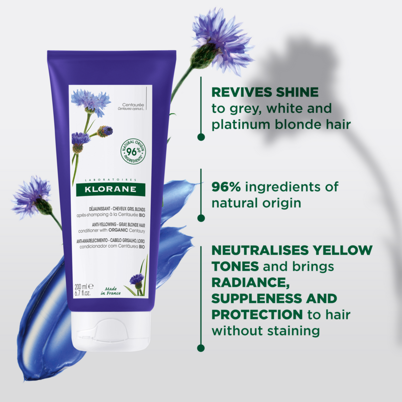  Anti-Yellowing Conditioner with Organic Centaury - Grey, blond hair