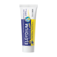  ELGYDIUM Пасти за зъби, ELGYDIUM KIDS Гелообразна паста за зъби за защита от кариес за деца от 2 - 6 години с вкус на банан