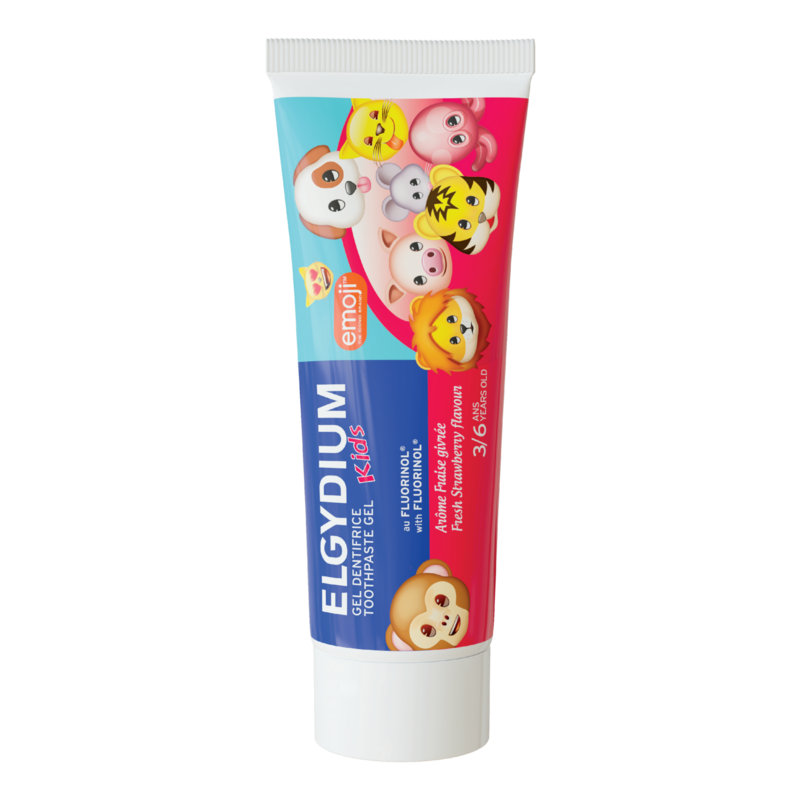 ELGYDIUM KIDS Emoji Arôme Fraise givrée Dentifrice 3/6 ans - Dentifrice enfant