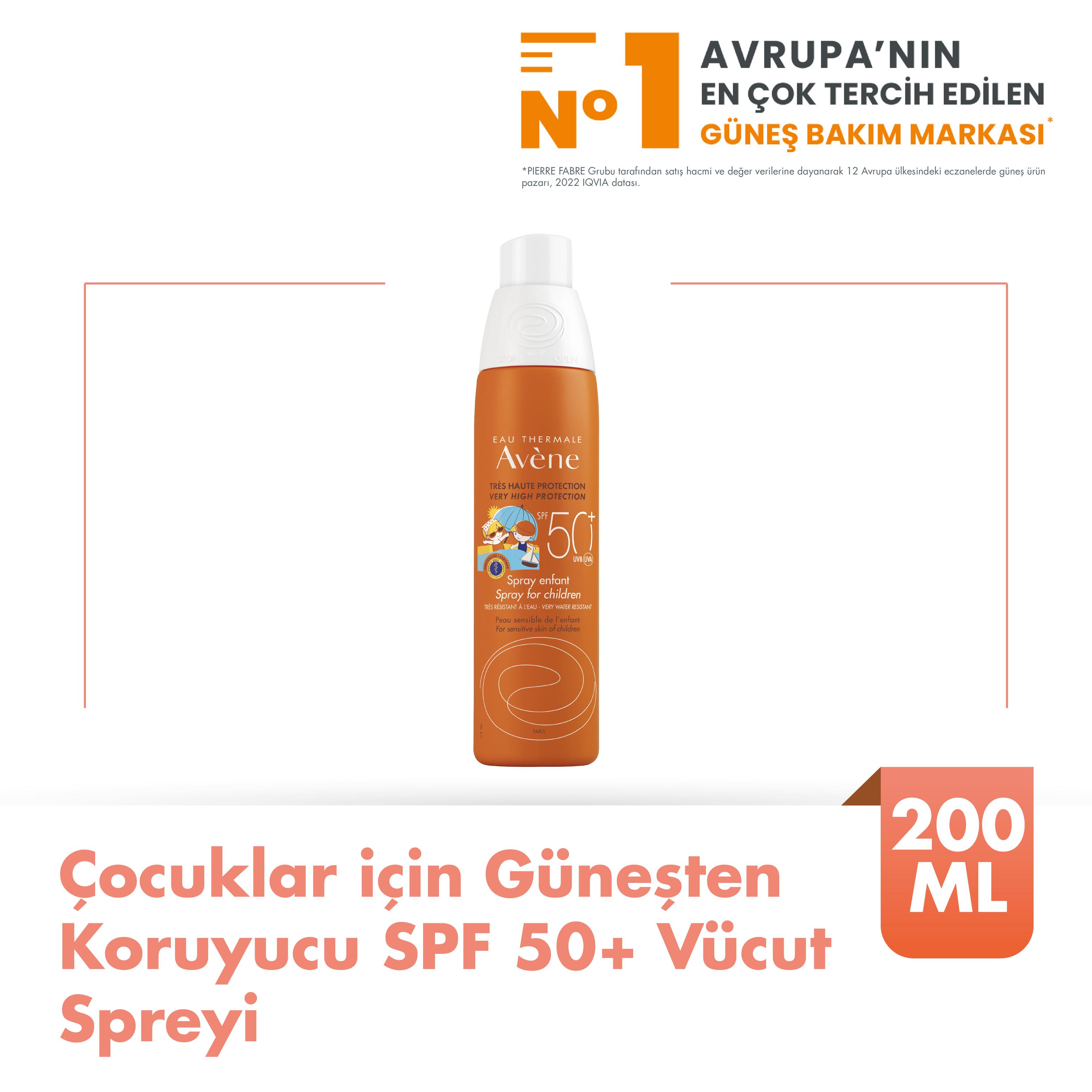 Çocuklar için Güneşten Koruyucu SPF 50+ Vücut Spreyi