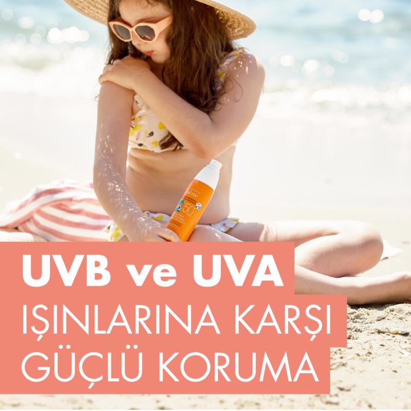 Çocuklar için Güneşten Koruyucu SPF 50+ Vücut Spreyi 