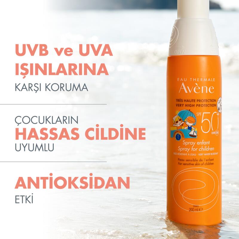 Çocuklar için Güneşten Koruyucu SPF 50+ Vücut Spreyi 