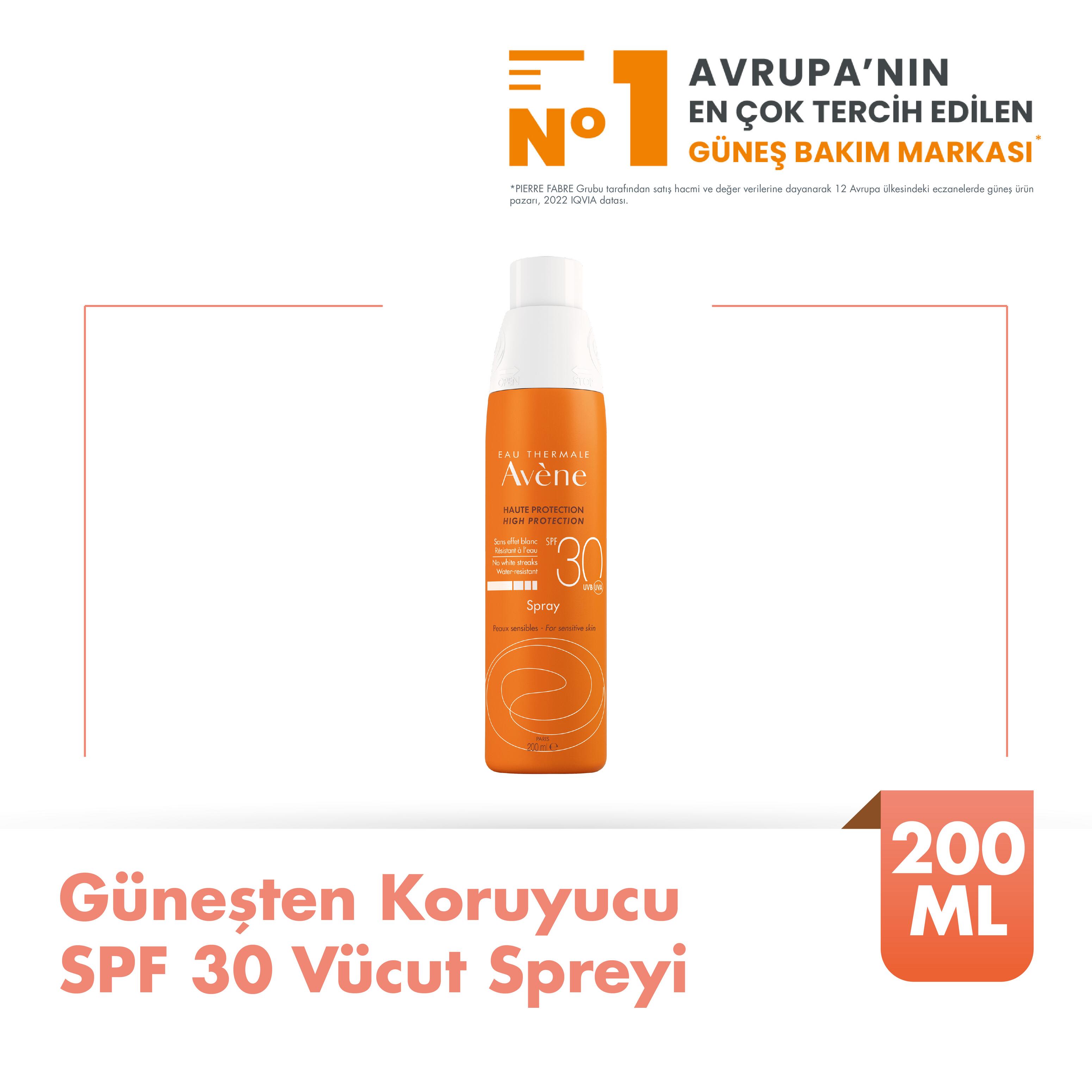 Güneşten Koruyucu SPF 30+ Vücut Spreyi