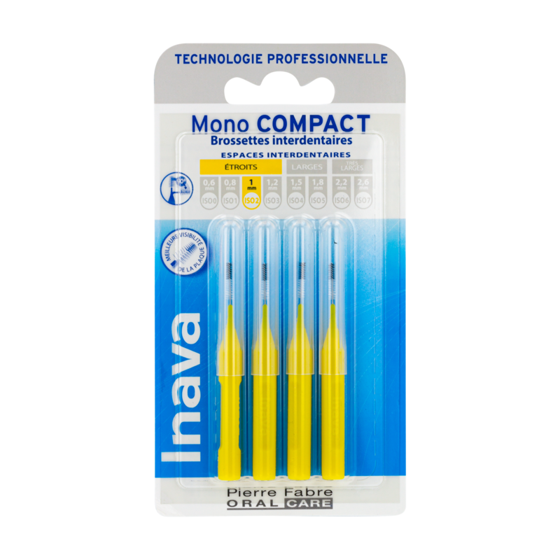 Inava MonoCompact jaune (ISO 2) - brossette interdentaire