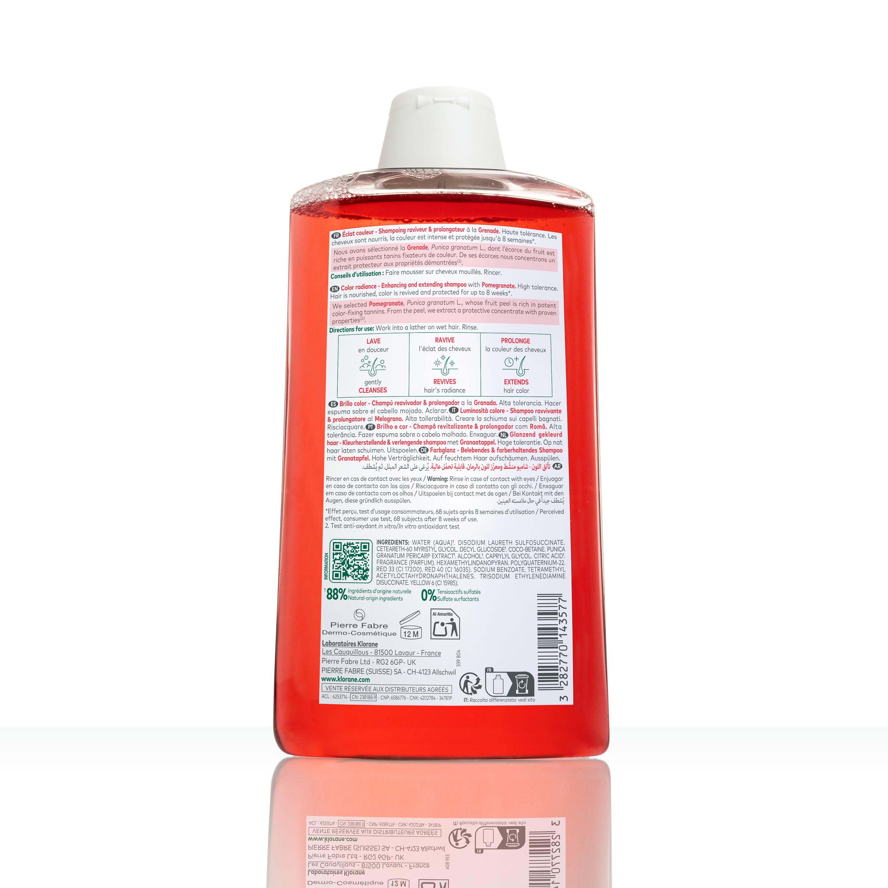 GLANZEND GEKLEURD HAAR Kleurherstellende en verlengende shampoo