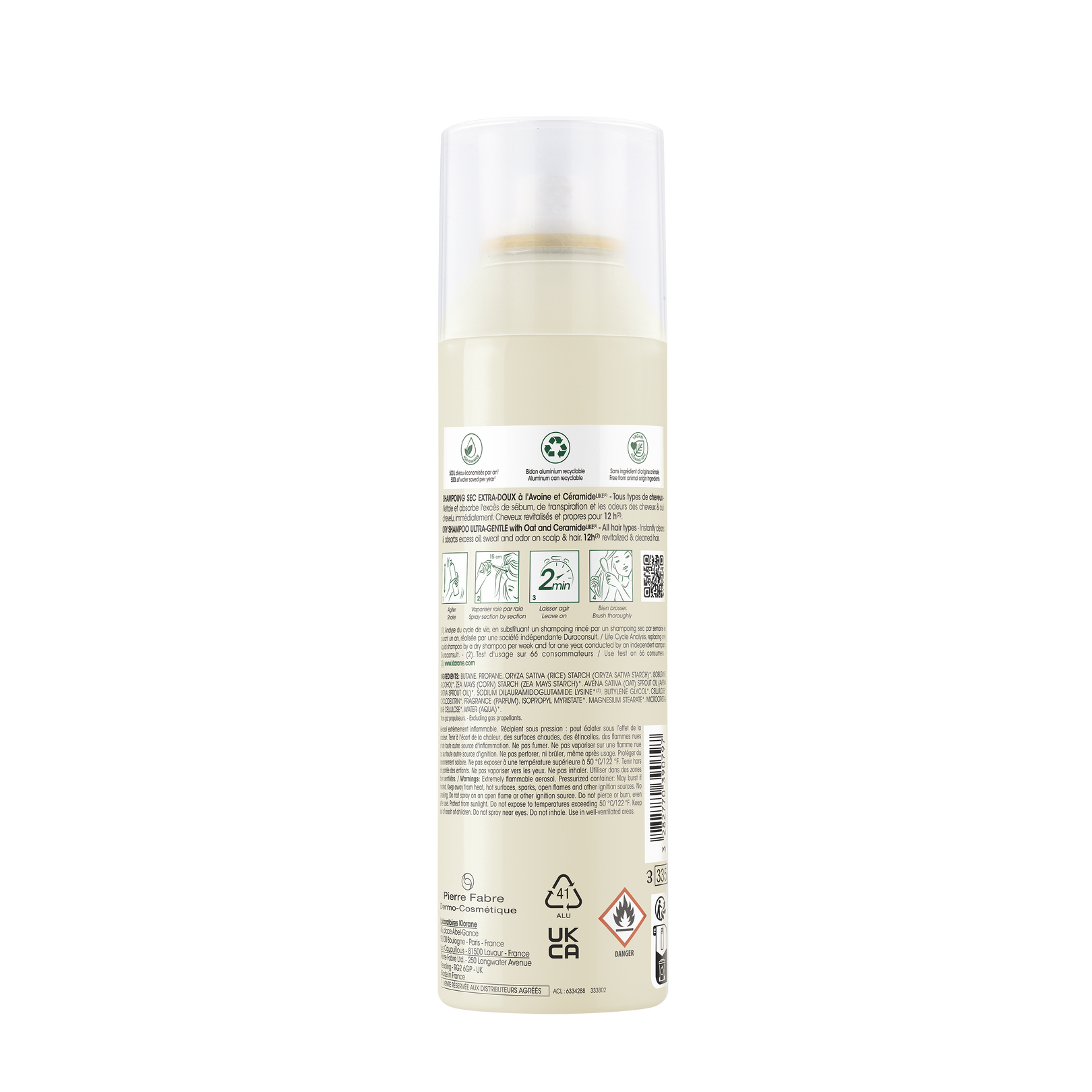 EXTRA-DOUX Shampoing sec enrichi en Céramideᴸᴵᴷᴱ