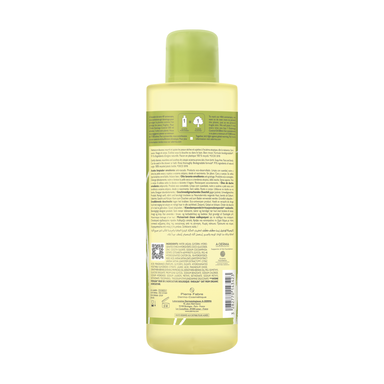 Aceite de ducha emoliente