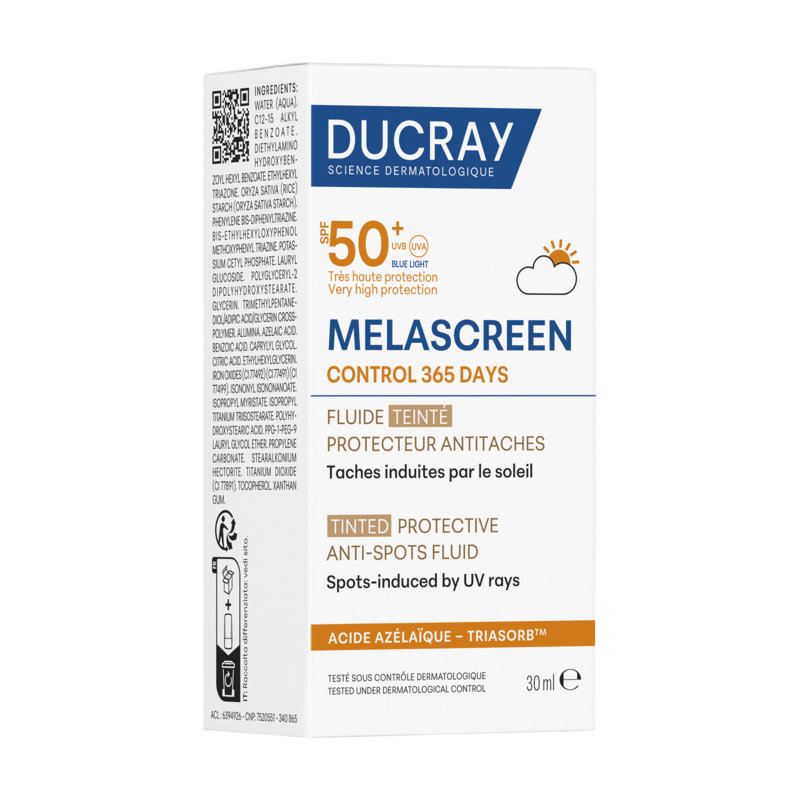 Tinted protective anti-spots fluid SPF50+