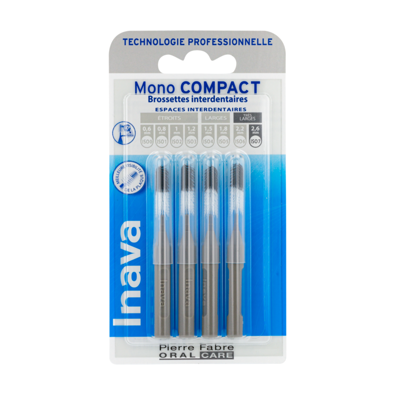 Inava MonoCompact grise (ISO 7) - brossette interdentaire
