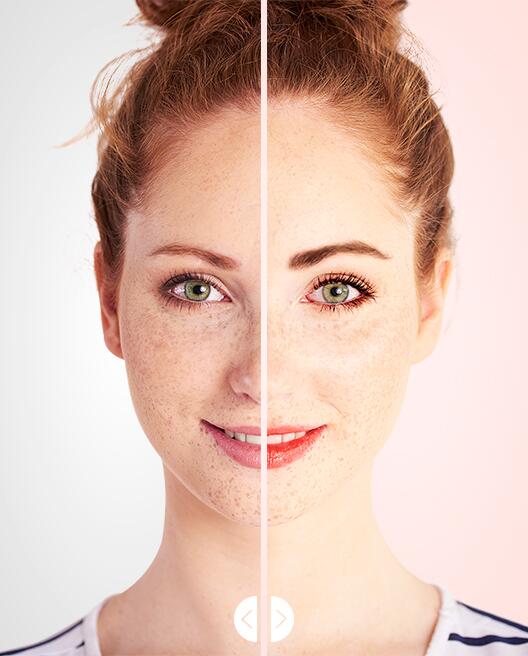 <p>Compara los tonos y prueba un antes y un despu&eacute;s del maquillaje.</p>

