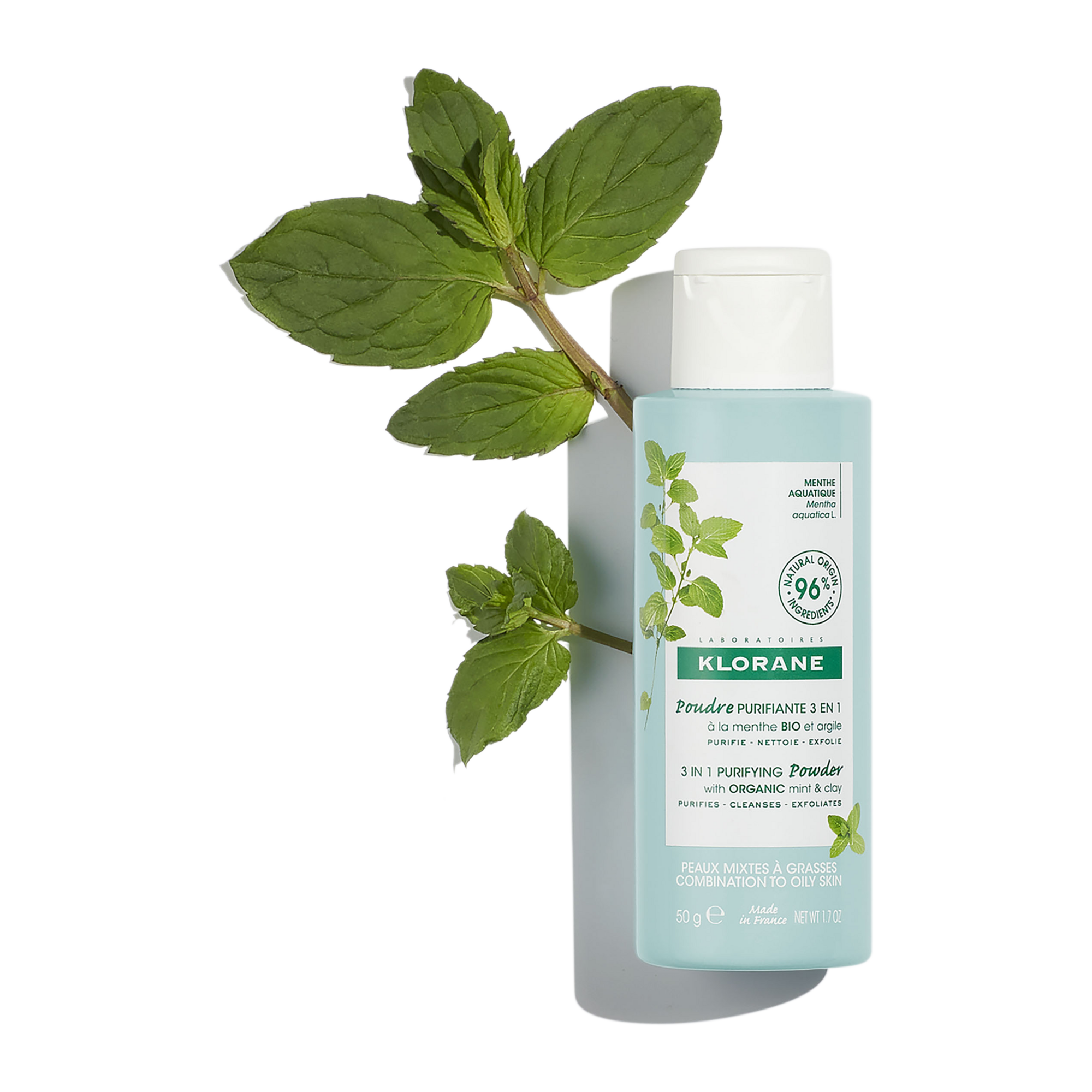 kl_aquatic-mint_face_purifying-cleansing-powder_packshot_50g_cmyb_print_website_active-ingredient_3282770147322