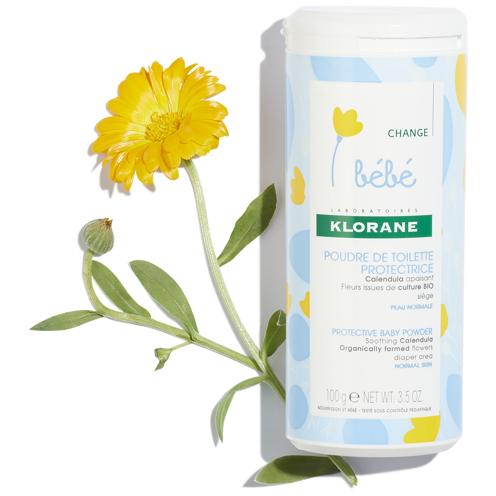 Klorane Bébé poudre de toilette protectrice 100G 