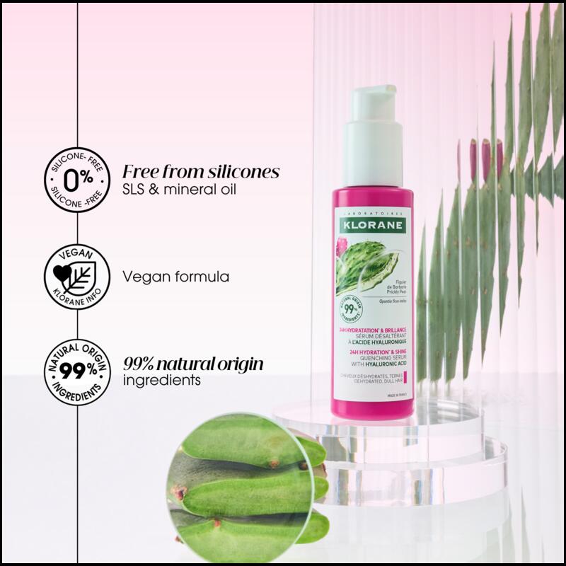 HYDRATION & SHINE QUENCHING SERUM WITH PRICKLY PEAR & HYALURONIC ACID 100ML