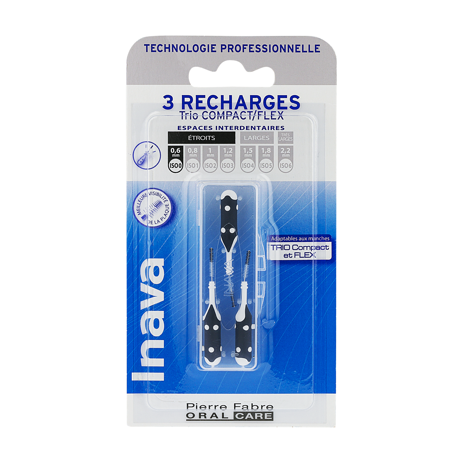 Inava Recharge noire (ISO 0) - brossette interdentaire