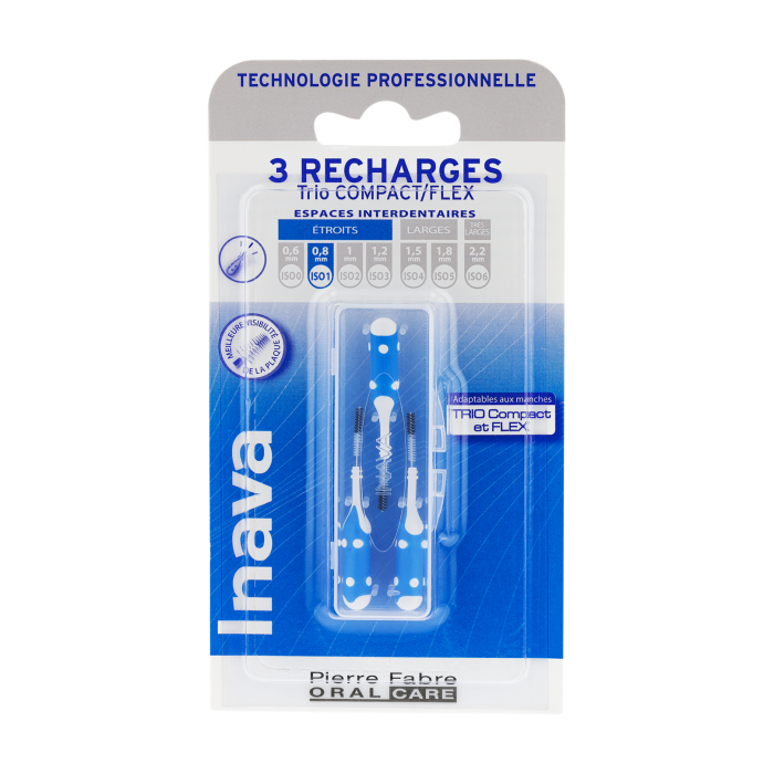 Inava Recharge bleue (ISO 1) - brossette interdentaire