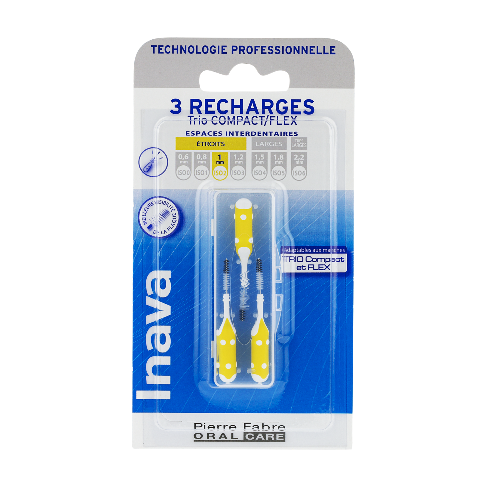 Inava Recharge jaune (ISO 2) - brossette interdentaire
