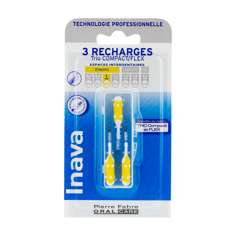 Inava Recharge jaune (ISO 2) - brossette interdentaire