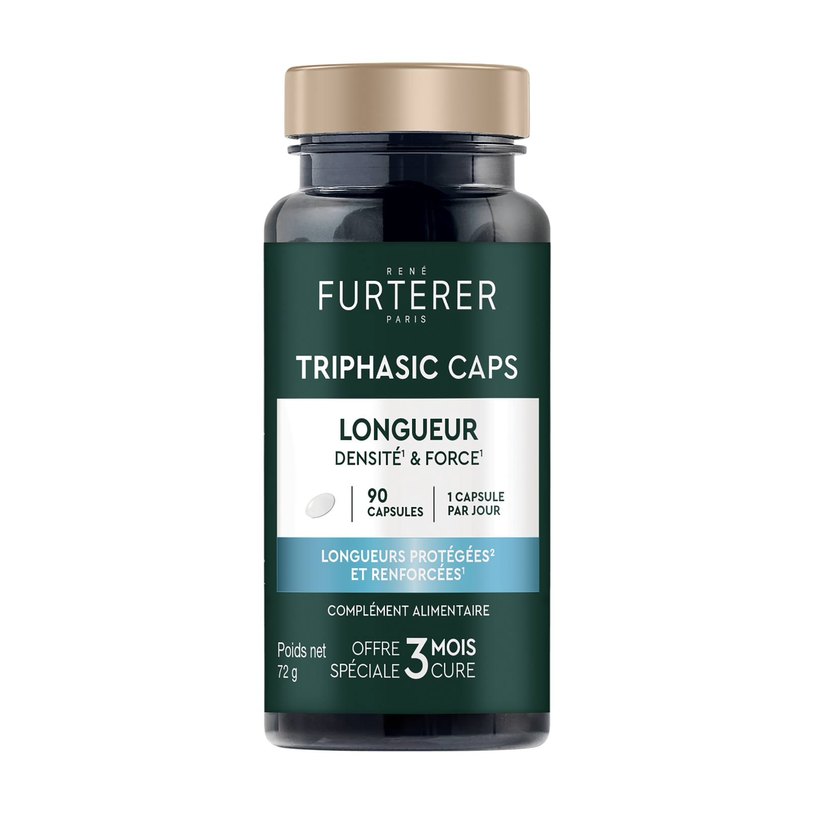 Triphasic Caps Cabello Largos, Densidad & Fuerza