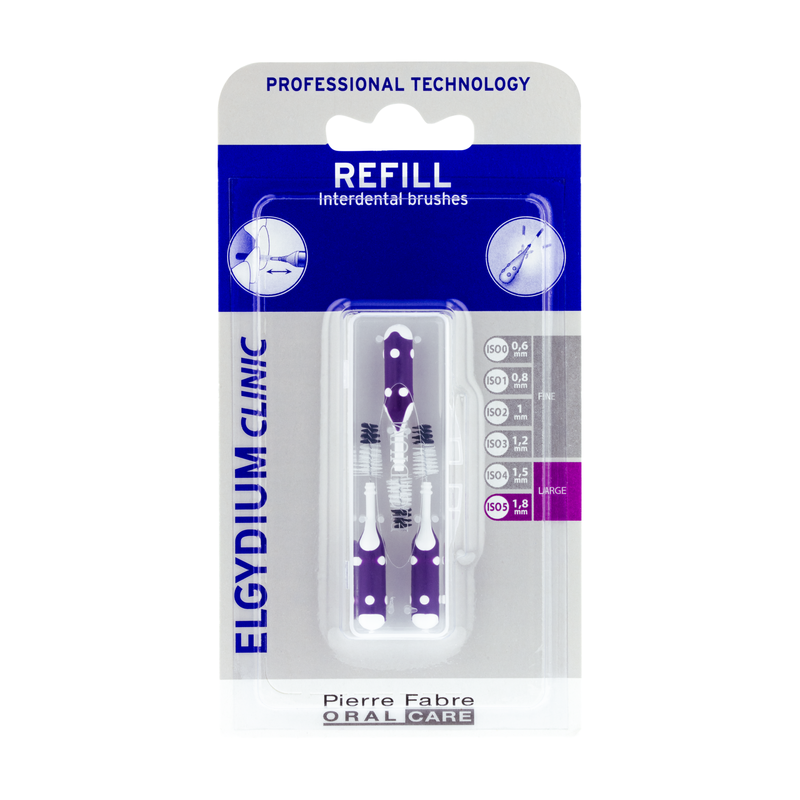 ELGYDIUM Clinic Roxo (ISO 5) – Recarga para Escovilhão