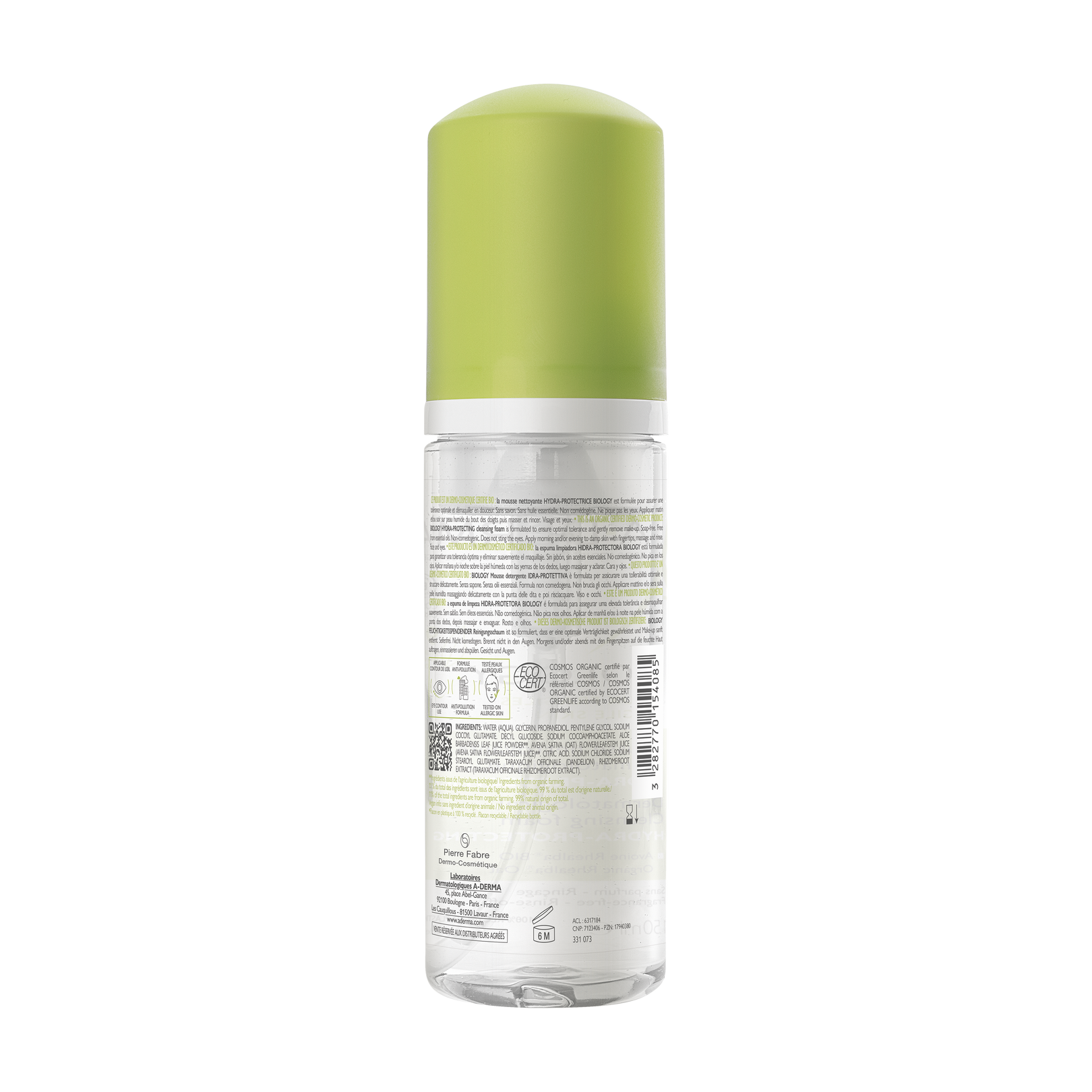 Mousse detergente dermatologica idra-protettiva
