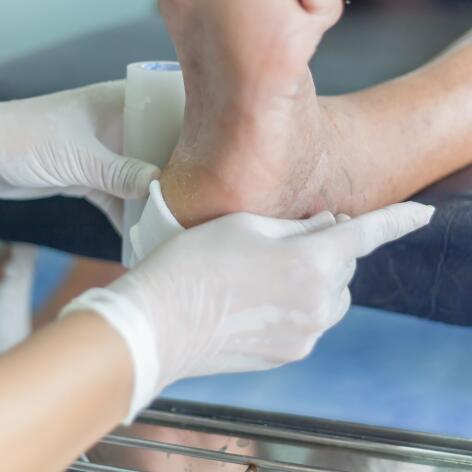 Caring for the feet of diabetics