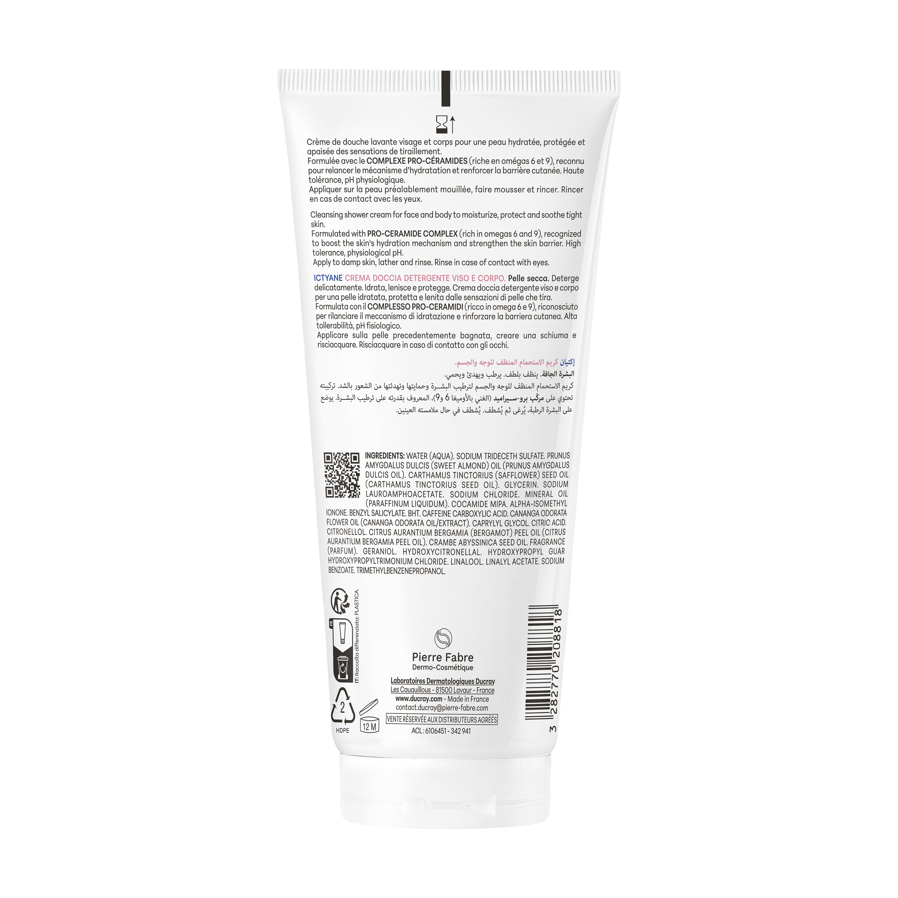 Crème de douche lavante visage et corps