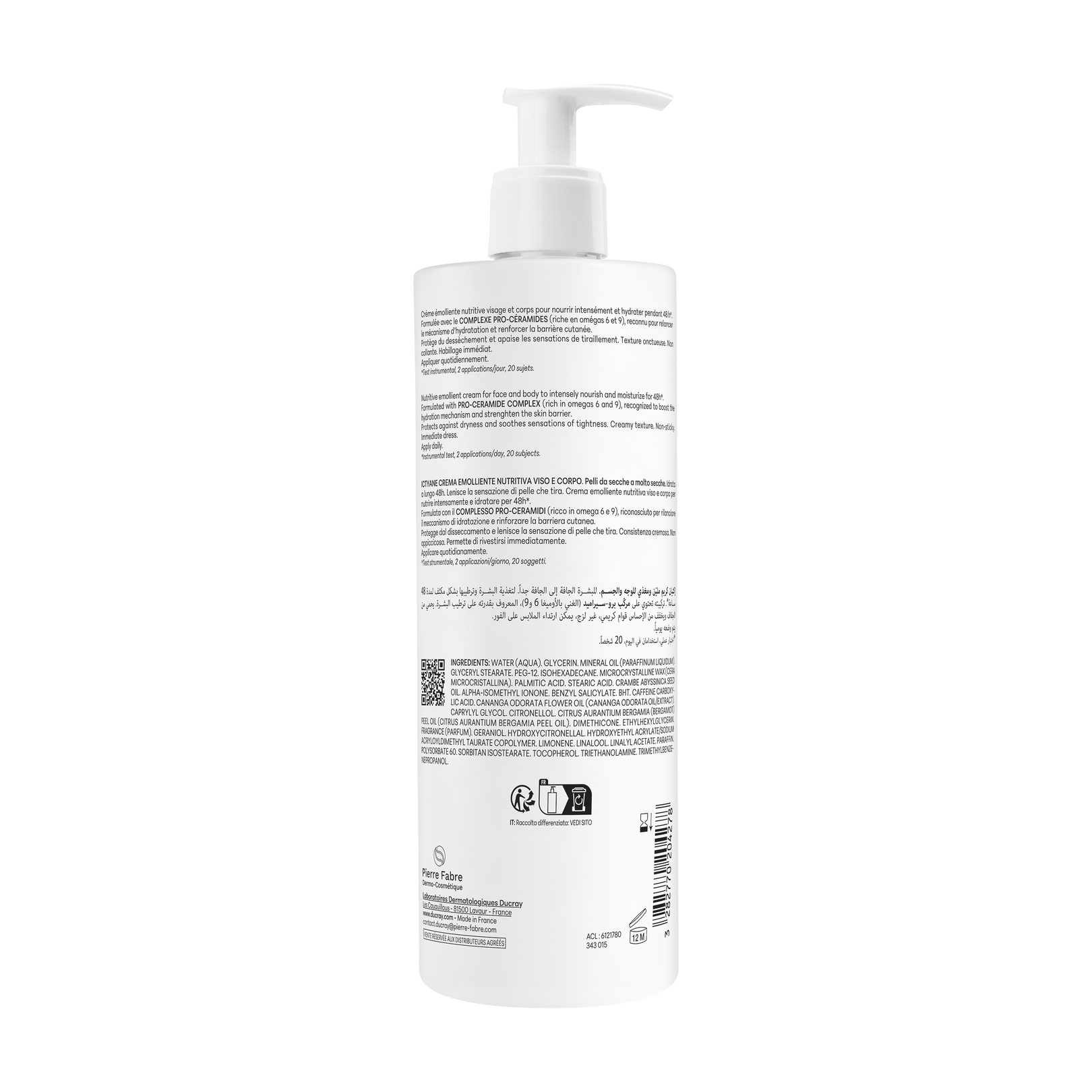 Crème émolliente nutritive visage et corps