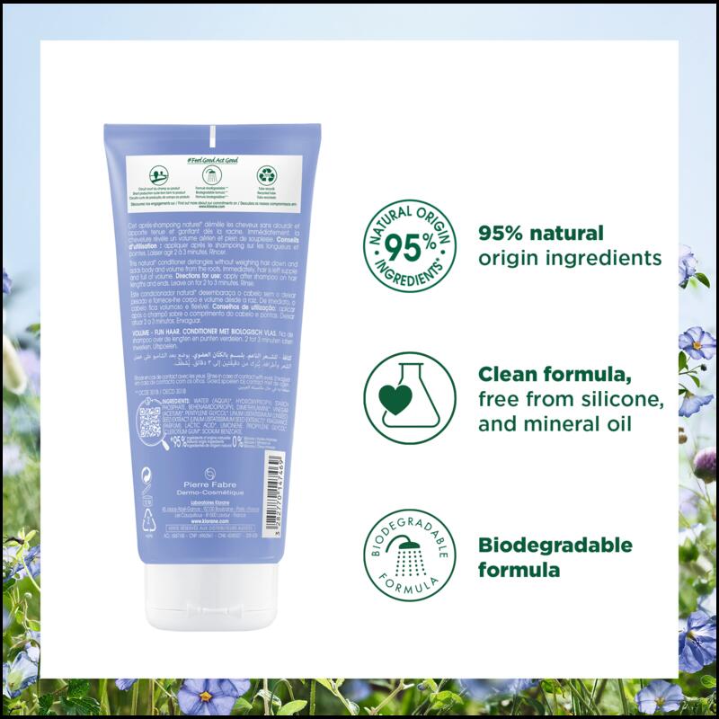 Volumising Conditioner with Organic Flax - Fine, flat hair