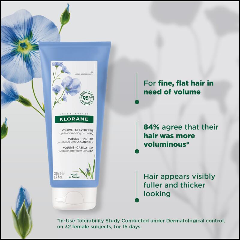 Volumising Conditioner with Organic Flax - Fine, flat hair