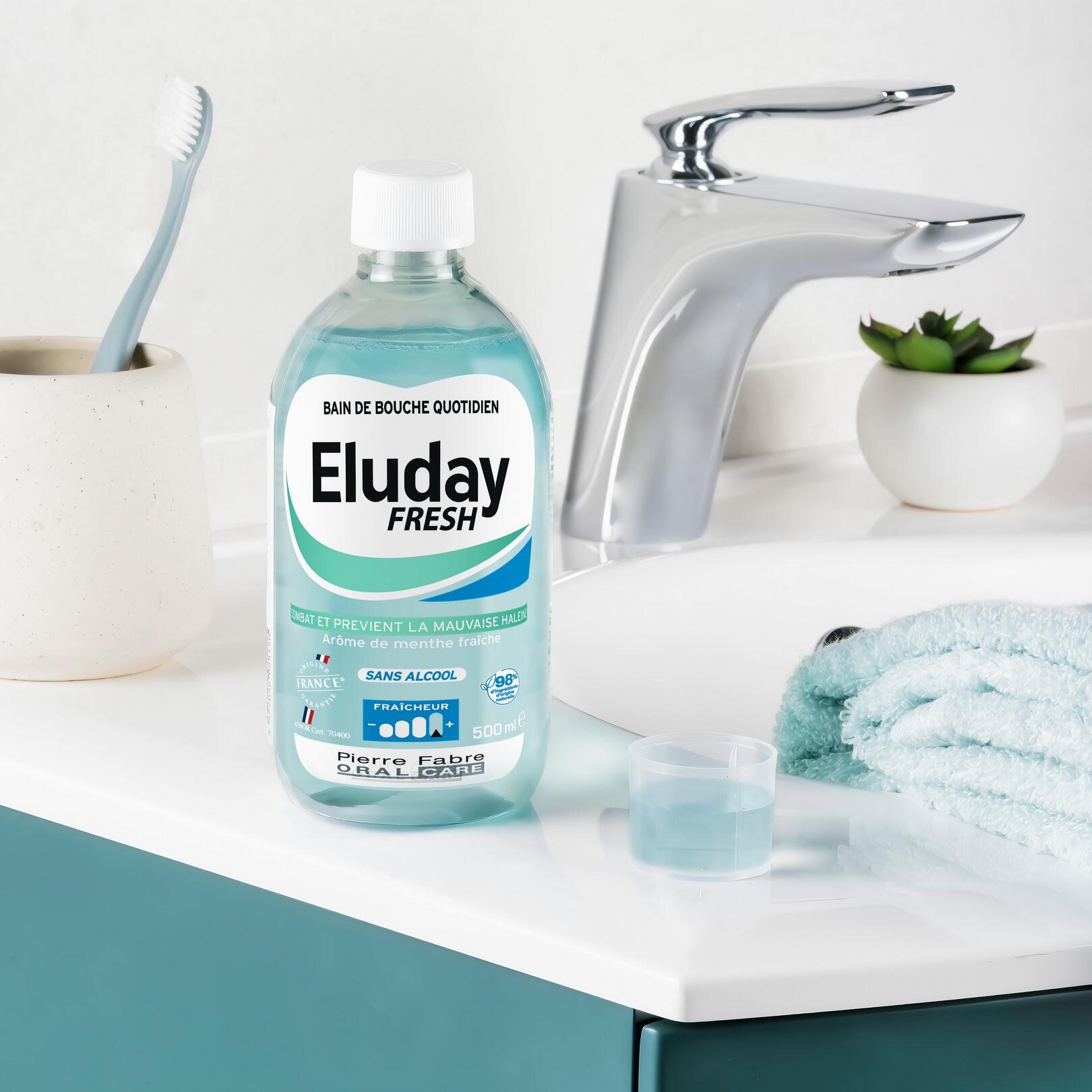 Eluday Fresh - Bain de bouche quotidien pour la mauvaise haleine