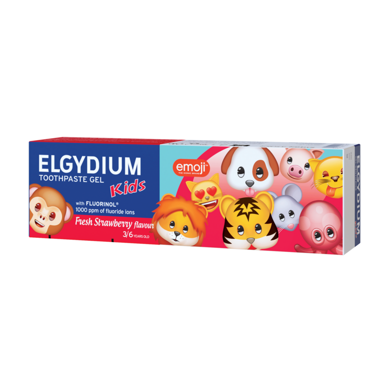 ELGYDIUM KIDS Emoji Arôme Fraise givrée Dentifrice 3/6 ans - Dentifrice enfant